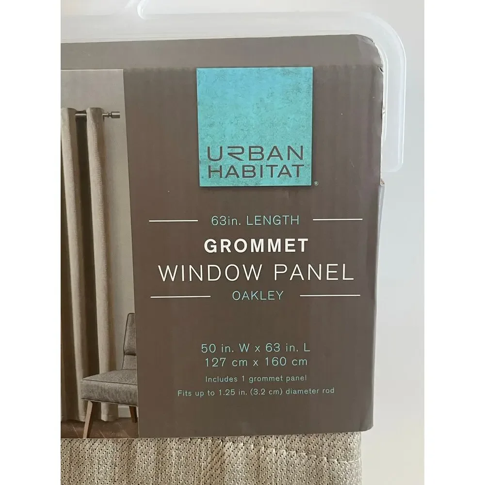 2 Panels Urban Habitat Oakley Curtains Tan 63 in